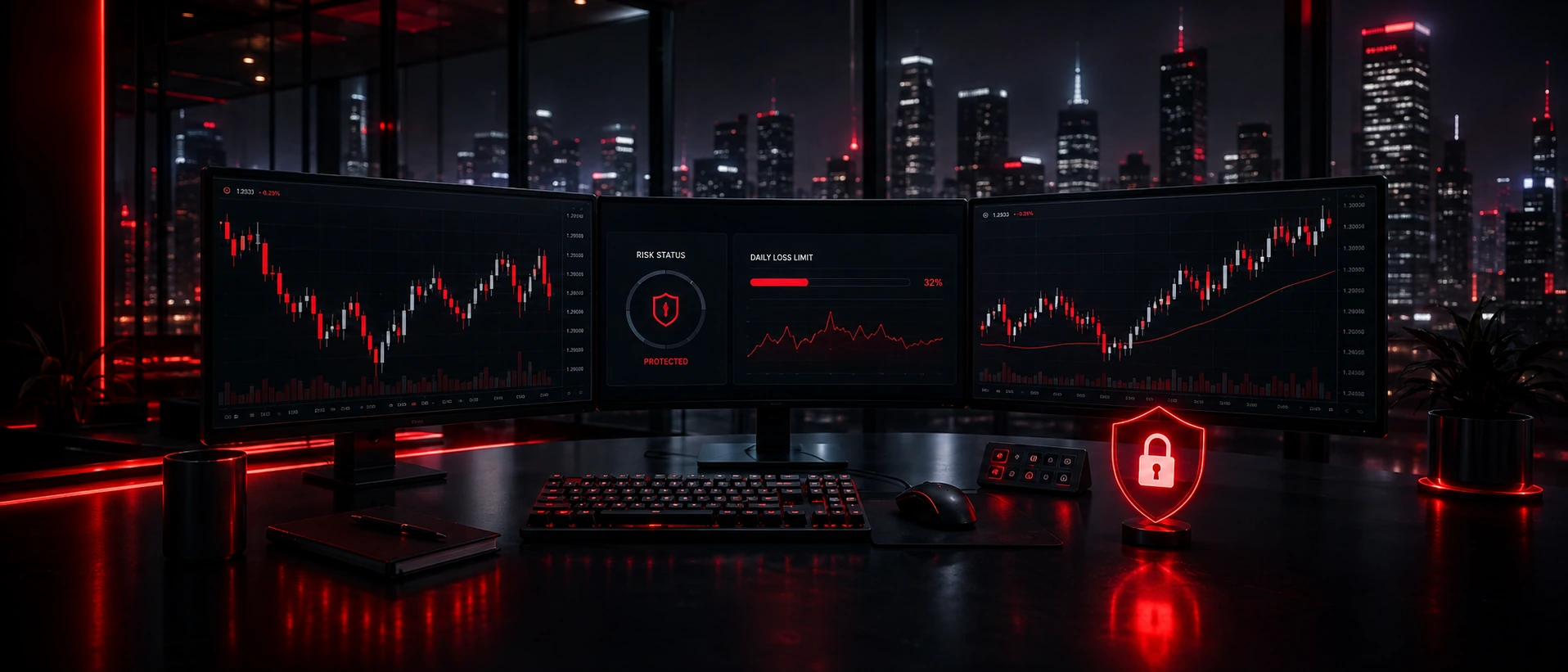 Trading workstation with Daily Loss Limit and risk monitoring Tytuł: CUNODE Trading Risk Control